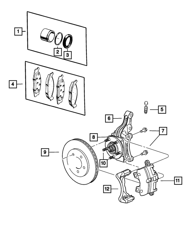 5191241AA - Brakes: Caliper Seal Kit for Mopar Image image