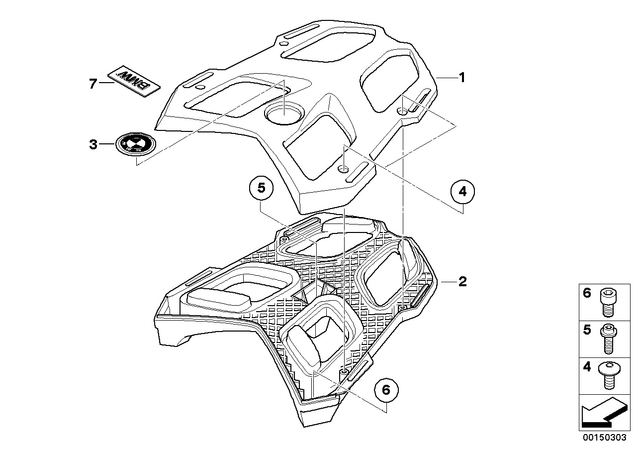 46547685046 - : Luggage Rack, Lower Section for BMW-Motorrad Image