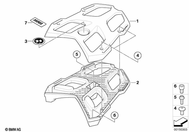 46547685046 - Frame and Mounting Parts: Luggage Rack, Lower Section -  for BMW-Motorrad Image