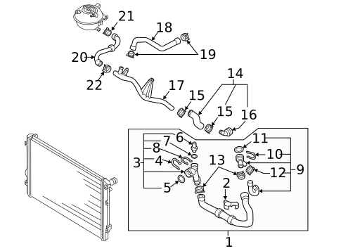 Hoses & Pipes for 2019 Volkswagen Golf R #0