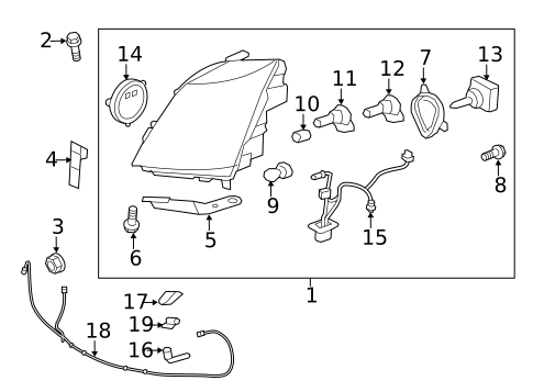 Headlamp Components for 2012 Cadillac CTS #3