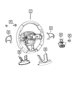 5RB85JSLAA - Steering: Steering Wheel Bezel for Dodge: Challenger, Charger Image
