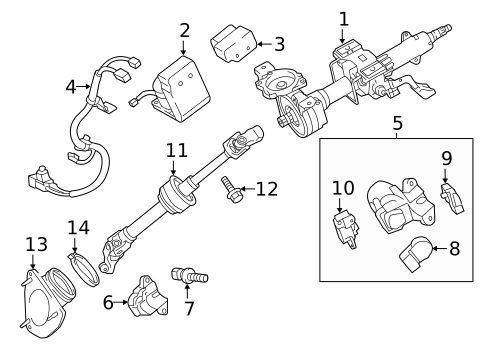 Steering Column Assembly for 2016 Toyota Camry #0