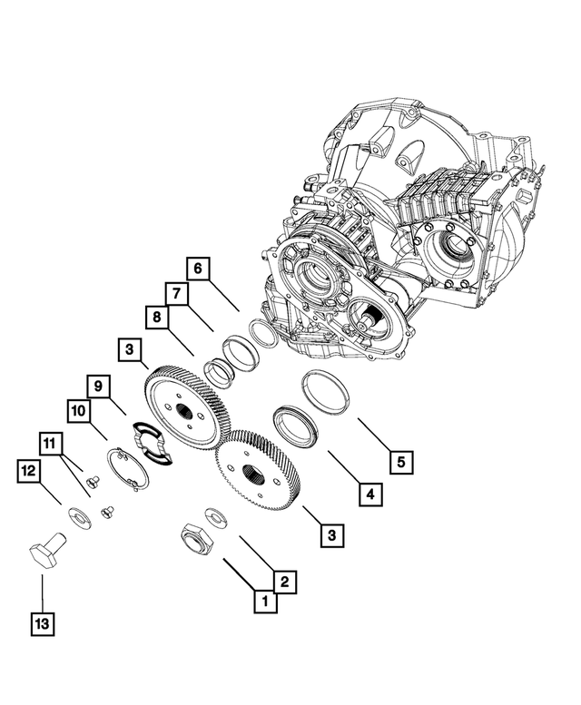 4773275AC - 4-Speed; Automatic VLP Transaxle: Output And Transfer Shaft Gear Package for Mopar Image