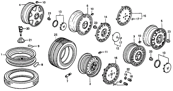 Wheel Disk for 1990 Honda Accord #0