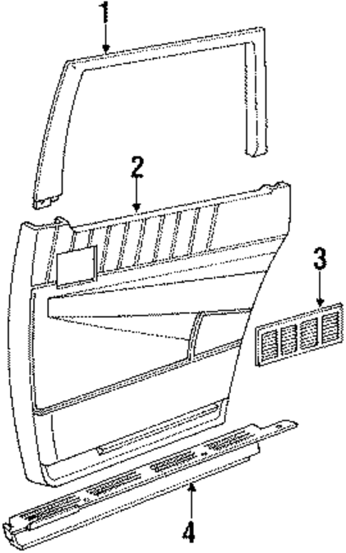 Sliding Door Trim for 1995 Chevrolet Lumina APV #0