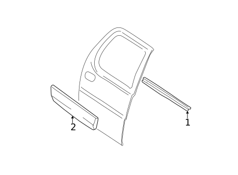 Exterior Trim - Rear Door for 2001 Ford Explorer Sport Trac #0