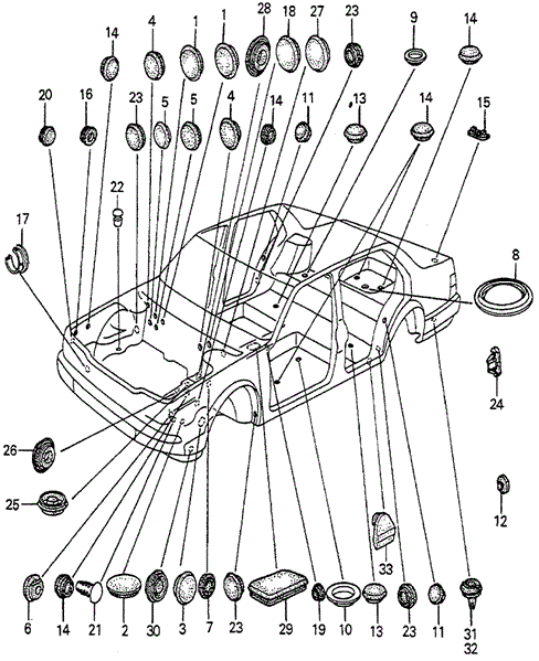 Grommet - Plug for 1984 Honda Accord #0