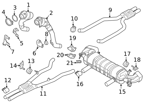 Exhaust Manifold for 2021 BMW M550i xDrive #1