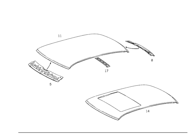 2106500109 - : Paneling, Roof for Mercedes-Benz Image