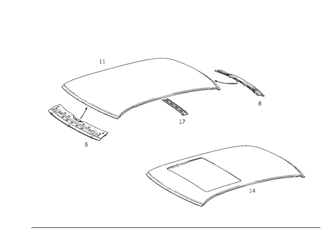 Roof for 1998 Mercedes-Benz E430 #0