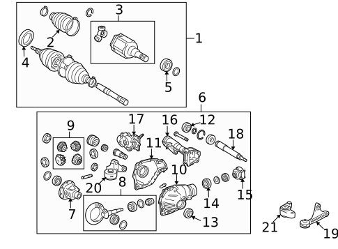 Carrier & Front Axles for 2017 Toyota Sequoia #0