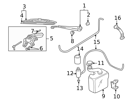 Wiper & Washer Components for 2001 Audi A4 Quattro #1