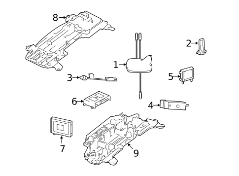 Antenna & Radio for 2014 Mercedes-Benz ML63 AMG #2