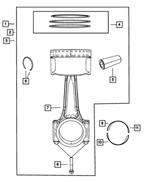4884911AB - 2.0L Gas; Engine: Connecting Rod Bearing for Mopar Image