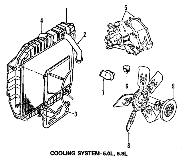 F2TZ8005DA - Cooling System: Radiator for Ford: Bronco, F-150, F-250, F-250 HD, F-350, F-Super Duty Image