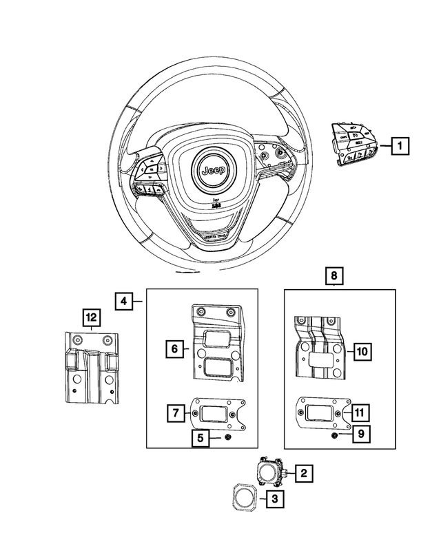68232803AA - Electrical: Adaptive Cruise Control Bracket for Mopar Image image