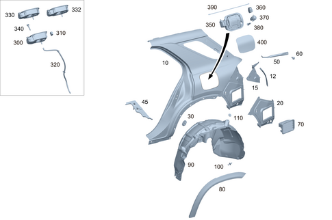 Rear Fender for 2025 Mercedes-Benz GLE450e #0