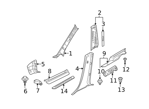 Interior Trim - Pillars for 2009 Mazda 5 #0