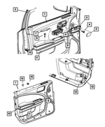 1TQ39JRRAL - Interior Trim: Front Door Panel, Left for Mopar Image image