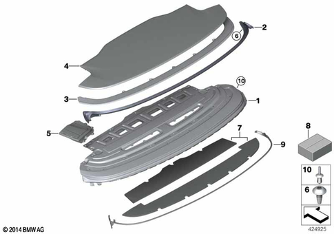 Folding Top Compartment Lid for 2014 BMW M4 #0