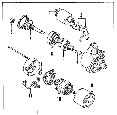 Starter for 1999 Suzuki Esteem #0