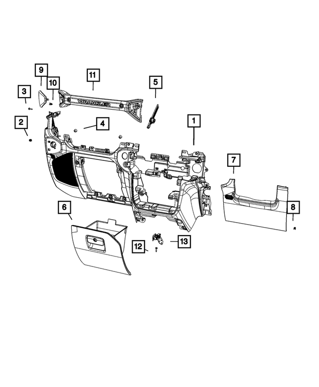 68346812AB - Interior Trim: Foot Well Lamp for Mopar Image