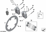 Set Of Mounting Parts, Brake Pads
