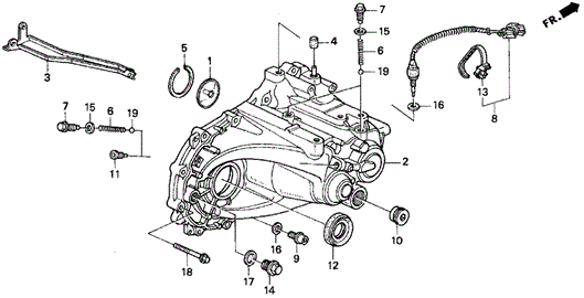 MT Transmission Housing (S,SI) for 1995 Honda Civic del Sol #0