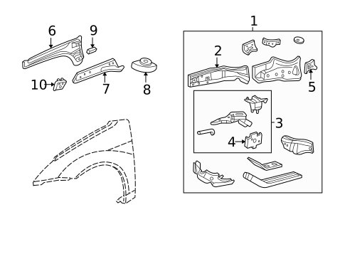 Structural Components & Rails for 2004 Ford Focus #0
