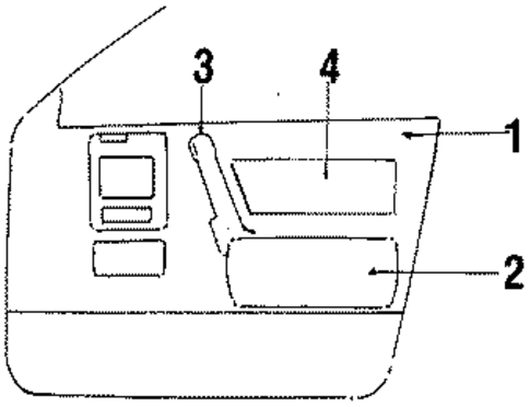 Interior Trim - Front Door for 1990 Pontiac 6000 #0