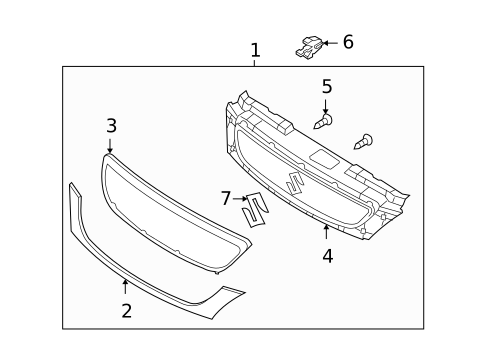 Grille for 2005 Suzuki Reno #0