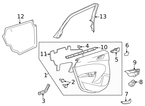 Rear Door for 2016 Buick Verano #1