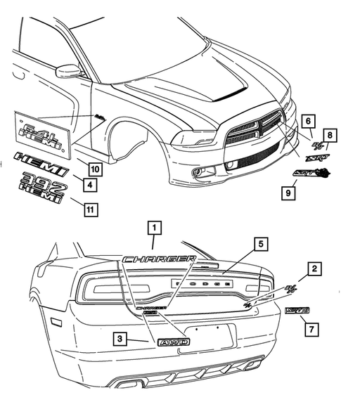 Nameplates for 2014 Dodge Charger #0