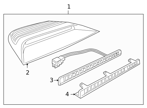 High Mounted Stop Lamp for 2005 Pontiac GTO #0