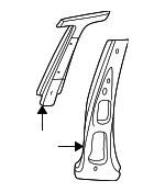 22675114 - Body: Body B-Pillar for Chevrolet: Cavalier | Pontiac: Sunfire Image