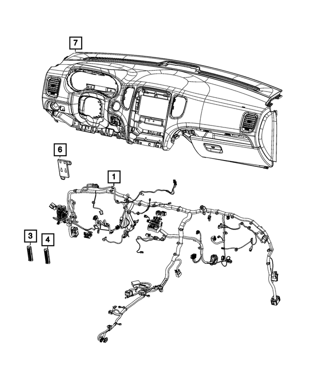 « 68381069AD –  : Panneau D`instruments Cablage pour Mopar Image »