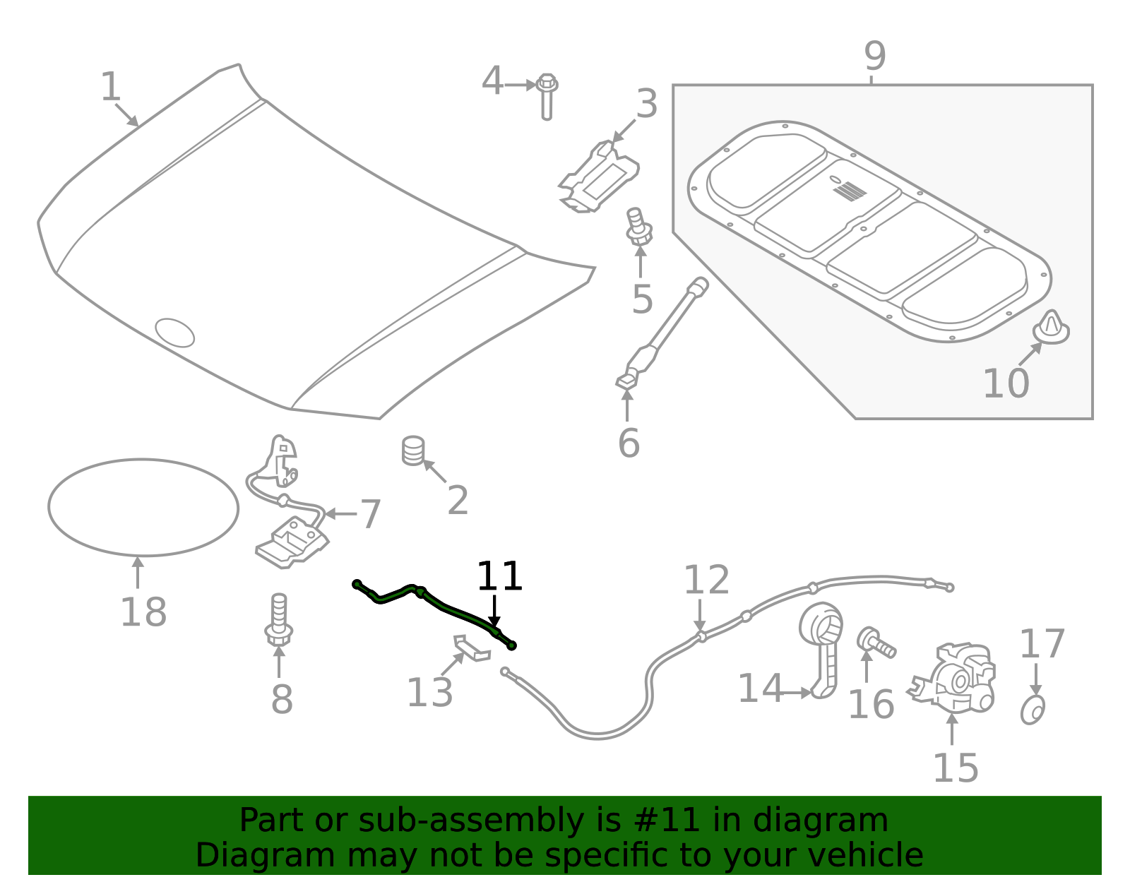 2024-2025 Hyundai Santa Fe Release Cable 81190-P6100 | QuirkParts