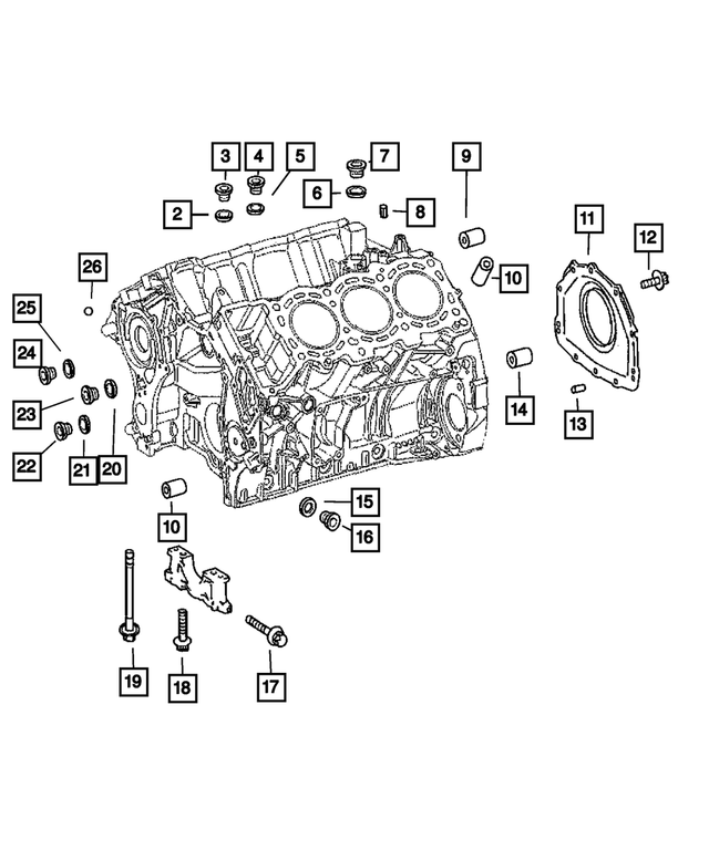 5133840AA - Engine 3.0L Six Cylinder: O Ring for Mopar Image image