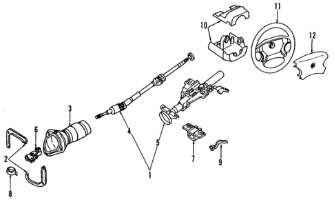 Steering Column for 1986 Nissan Pulsar NX #0