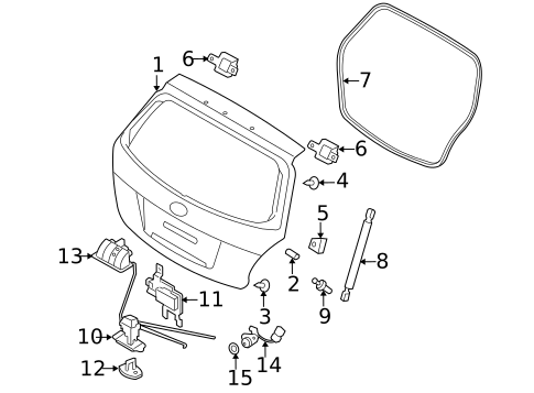 Gate & Hardware for 2010 Kia Rio5 #0