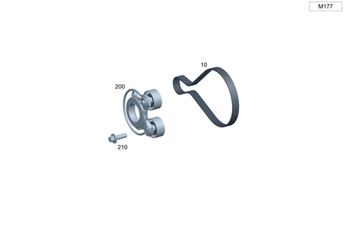 Belt, Belt Tensioner, Guide Pulley for 2026 Mercedes-Benz S63 AMG E Performance #0