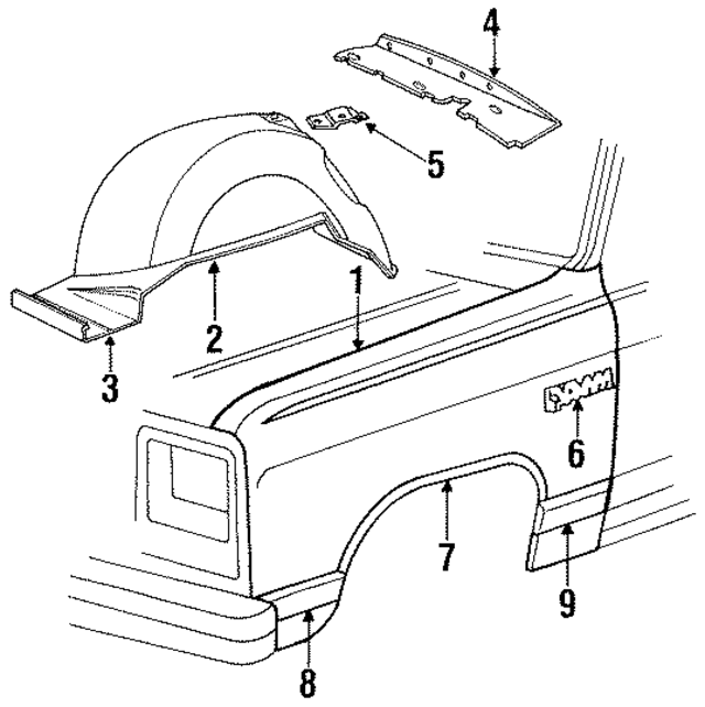 4504124 - Body: Fender for Mopar Image