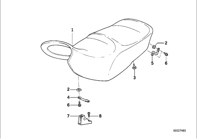 52531230319 - Seats and Seat Bench: Rubber Support - D=18mm for BMW-Motorrad Image