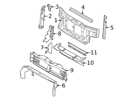 Radiator Support for 2008 Ford Explorer #0