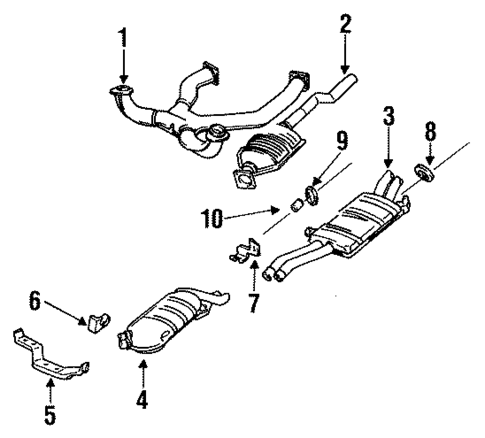 Exhaust Components for 1994 Audi V8 Quattro #0