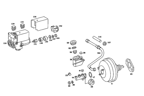 Brake Booster for 1989 Mercedes-Benz 560SL #0