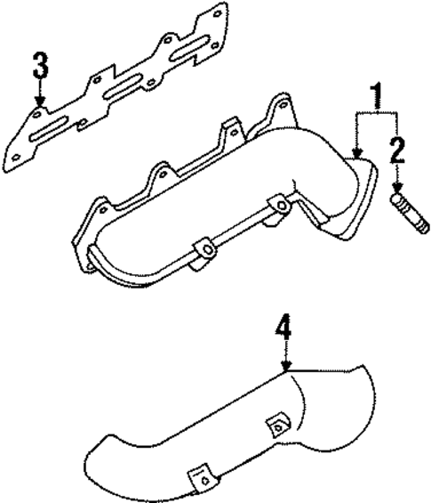 Exhaust Manifold for 1999 Isuzu VehiCROSS #0
