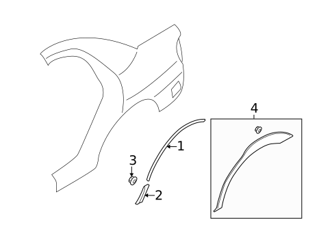 Exterior Trim - Quarter Panel for 2003 Subaru Impreza #0