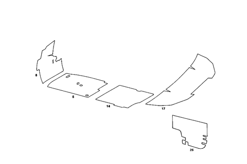 Insulation in Passenger and Luggae Compartment for 1988 Mercedes-Benz 560SL #0
